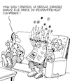 Cartoon: Exageration (small) by Karsten Schley tagged climat,medias,presse,television,politique,opinion,journalisme