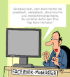 Cartoon: Facebook (small) by Karsten Schley tagged facebook,internet,kommentare,sexismus,rassismus,technik,gesellschaft,social,media