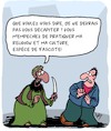 Cartoon: Fasciste!! (small) by Karsten Schley tagged politique,religion,musulmans,terrorisme,immigration,medias,caricatures,culture,integration,europe,valeurs,democratie