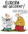 Cartoon: Fortschritt (small) by Karsten Schley tagged europa,rechtspopulismus,rechtsextremismus,gesellschaft,wahlen,politikverdrossenheit,wutbürger,krieg,eu,politik