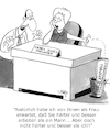 Cartoon: Frau und Karriere (small) by Karsten Schley tagged arbeit,gleichberechtigung,männer,frauen,karriere,wirtschaft,business,geschlechter,patriarchat,politik,gesellschaft