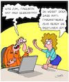 Cartoon: Gesperrt (small) by Karsten Schley tagged facebook,internet,social,media,computer,technik,kommunikation,hassrede,business,kapitalismus,profite,faschismus,demokratie,gesetze,gesellschaft