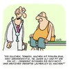 Cartoon: Gesund!! (small) by Karsten Schley tagged rauchen,trinken,drogen,alkohol,sex,gesundheit,alter,ärzte,patienten