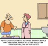 Cartoon: ICH BIN NICHT FETT!! (small) by Karsten Schley tagged gewicht,gesundheit,männer,ehe,liebe,familie,übergewicht,fettleibigkeit