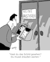 Cartoon: Keine Haustiere! (small) by Karsten Schley tagged tiere,haustiere,verbote,natur,hausordnung,gesetze,gesellschaft