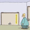 Cartoon: Macht hoch die Tür... (small) by Karsten Schley tagged karriere,jobs,business,wirtschaft,industrie,büro,quereinsteiger,bildung,ausbildung