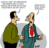 Cartoon: Neuer Boss (small) by Karsten Schley tagged arbeitgeber,arbeitnehmer,vorgesetzte,männer,frauen,gesellschaft,wirtschaft,business,arbeit