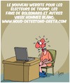 Cartoon: Nouveau Website (small) by Karsten Schley tagged internet,greta,hommes,environnement,haine,trump,bolsonaro,politique,climat
