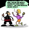 Cartoon: Online - Spiel (small) by Karsten Schley tagged technik,smartphones,pokemon,terror,terrorismus,religion