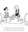 Cartoon: Ordnung muß sein (small) by Karsten Schley tagged tischregeln,restaurants,gastronomie,essen,manieren,technik,smartphones