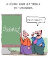 Cartoon: Orthographe (small) by Karsten Schley tagged facebook,commentaires,haineux,medias,sociaux,internet,technologie,orthographe,education