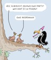 Cartoon: Party People (small) by Karsten Schley tagged party,feiern,tiere,geier,freude,tod,leben,natur,wildnis,gesellschaft