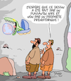 Cartoon: Prophetique (small) by Karsten Schley tagged science,grottes,historique,recherche,extraterrestres,prophetes,ivrognes,medias