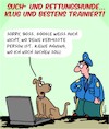 Cartoon: Rettungshunde (small) by Karsten Schley tagged notfälle,rettung,tiere,gesundheit,polizei,hunde,rettungshunde,training,ausbildung