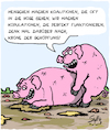 Cartoon: Schweine! (small) by Karsten Schley tagged politik,koalitionen,politiker,menschheit,verhandlungen,tiere,fortpflanzung,schweine,landwirtschaft,gesellschaft