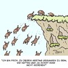 Cartoon: So ein Glück! (small) by Karsten Schley tagged meeting,sitzung,business,wirtschaft,tiere,mythen,lemminge,leben,tod,treffen,beziehungen