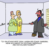 Cartoon: Spät dran (small) by Karsten Schley tagged krankenhaus,ärzte,gesundheit,leben,tod,arbeit,jobs,pathologie,fahrstühle,arbeitsplätze,teufel,religion