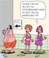 Cartoon: Super Lover (small) by Karsten Schley tagged love,relationships,men,women,sex,dating,misunderstandings,cats