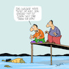 Cartoon: Temperaturen (small) by Karsten Schley tagged wetter,temperaturen,frühling,sommer,klima,schwimmen,freizeit,reisen,urlaub