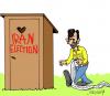 Cartoon: Toilet (small) by Karsten Schley tagged iran,elections,democracy,freedom