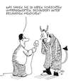 Cartoon: Umfragewerte (small) by Karsten Schley tagged umfragen,religion,teufel,politik,medien,gesellschaft