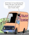 Cartoon: Umweltschutz (small) by Karsten Schley tagged elektroautos,umweltschutz,umweltaktivisten,ladezeiten,transplantationen,gesundheit,organspende,transport,ladeinfrastruktur,technik,gesellschaft,politik