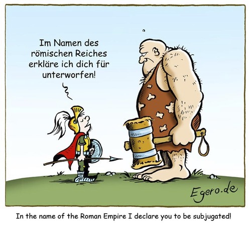 Cartoon: last words (medium) by Egero tagged unterworfen,römer,egero,eger
