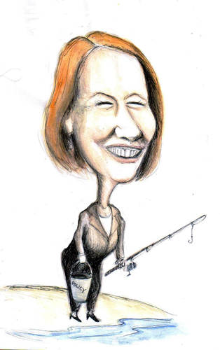 Cartoon: Julia Gillard (medium) by urbanmonk tagged politics