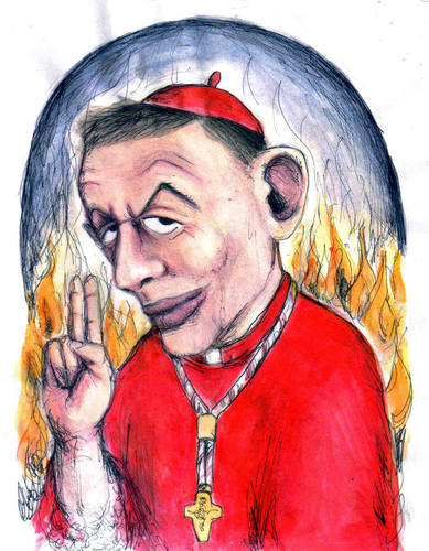 Cartoon: The Abbott (medium) by urbanmonk tagged politics,religion