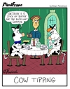 Cartoon: MINDFRAME (small) by Brian Ponshock tagged cows,tips,restaurant,dinner