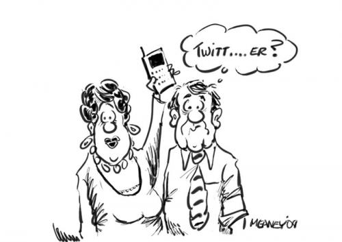 Cartoon: Twit?? (medium) by John Meaney tagged phone,twit