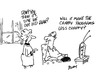 Cartoon: Television (small) by John Meaney tagged tv,chair,wife,curtains