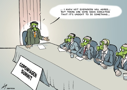 Cartoon: Copenhagen Summit (medium) by rodrigo tagged pollution,warming,global,earth,environment,summit,copenhagen