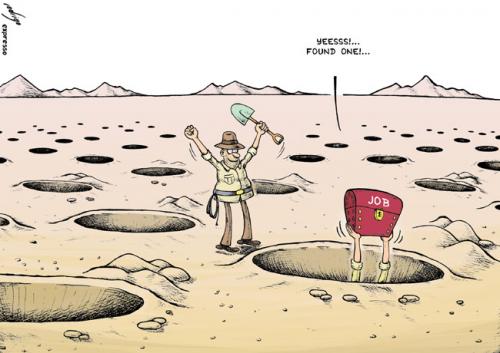 Cartoon: Finding a job (medium) by rodrigo tagged unemployment,work,society,economy,editorial,cartoon