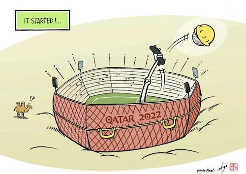 Cartoon: Forgetball (medium) by rodrigo tagged fifa,qatar,world,cup,controversy,scandal,sport,football,soccer,corruption,stadiums,migrant,workers,construction,death,humanrights,poverty,exploitation,moral
