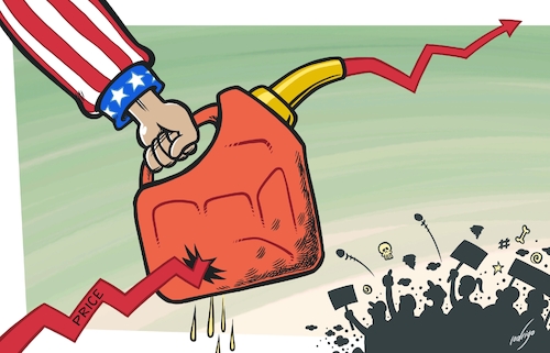 Cartoon: Fuel Fighters (medium) by rodrigo tagged usa,gas,prices,war,fuel,oil,iran,middleeast,unitedstates,international,politics,anger,protests,conflict,straitofhormuz,usa,gas,prices,war,fuel,oil,iran,middleeast,unitedstates,international,politics,anger,protests,conflict,straitofhormuz