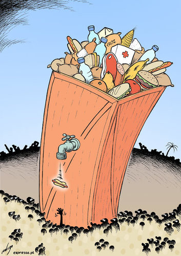 Cartoon: Hungry Haiti (medium) by rodrigo tagged haiti,earthquake,humanitarian,aid,food,medicine,poor,tragedy