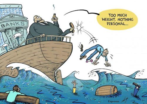 Cartoon: Turbankulence (medium) by rodrigo tagged economy,banks,pandemic,covid19,employees,jobs,us,staff,europe,workforce,world,eu,finance,money,cuts