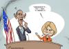 Cartoon: A Hillaryous choice for Obama (small) by rodrigo tagged obama hillary clinton secretary state usa us diplomacy international politics