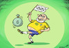 Cartoon: Brazilian euphoria (small) by rodrigo tagged brazil president lula silva olympic games rio janeiro soccer football world cup economy growth crisis