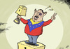 Cartoon: Chavez wins elections (small) by rodrigo tagged venezuela,president,hugo,chavez,parliament,elections