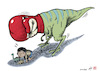 Cartoon: Childabusaurus (small) by rodrigo tagged children,abuse,violence,domestic,family,home,society,child,community,social,education,parents,kids,adults,school,bullying,dinosaurs,toys,statistics,covid19,lockdown,confinement,mental,health,anxiety,depression,alcohol,alcoholism