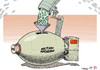 Cartoon: China ups military spend (small) by rodrigo tagged china military spending arms army navy air force war budget bomb