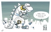 Cartoon: Good luck pausing it (small) by rodrigo tagged ai,artificialintelligence,technology,economy,society,international,systems,computer,internet,data,chatgpt,robotics,robots,work,jobs,politics,godzilla,dystopia