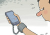 Cartoon: Smartphone addiction (small) by rodrigo tagged smartphone,iphone,technology,addiction,consumers,ipad,telecommunications,internet
