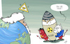 Cartoon: Inukeffensive (small) by rodrigo tagged iran,china,russia,sanctions,nuclear,tehran,program,beijing,moscow,west,cooperation,international,politics,war,weapons,missiles,nukes,energy,bomb,diplomacy