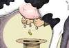 Cartoon: Milk crisis (small) by rodrigo tagged crisis milk producer agriculture europe eu bankrupt protectionism