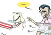 Cartoon: New sanctions on Iran (small) by rodrigo tagged iran ahmadinejad un united nations usa security council nuclear weapon energy bomb program