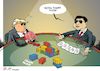 Cartoon: Poker fakes (small) by rodrigo tagged china,economy,usa,trade,war,tariffs,import,export,commerce,technology,poker,politics,international