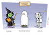 Cartoon: Social Halloween (small) by rodrigo tagged halloween,witch,ghost,mummy,costumes,social,transportation,housing,health